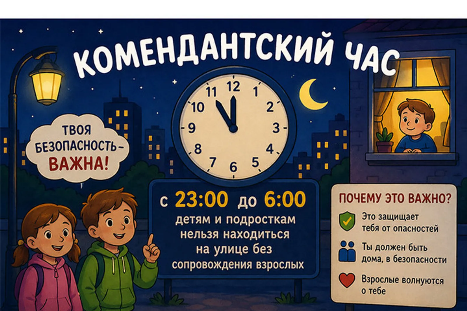 В Башкортостане с 1 мая вводится летний «комендантский час»